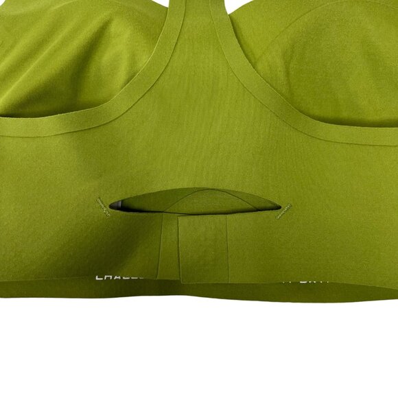 Firm Abs Racerback Sports Bra Womens XS Olive Green New Padded - Picture 5 of 11
